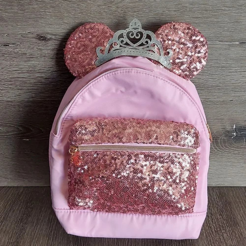 Disney Cruise Line Bibbidi Bobbidi Boutique Backpack Pink 🩷 Sequin